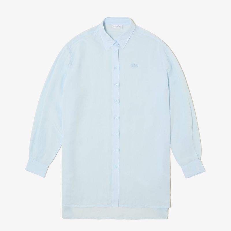 Женская лёгкая рубашка Lacoste из льна 5