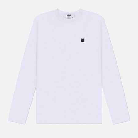 Мужской лонгслив MSGM M Wave, цвет белый