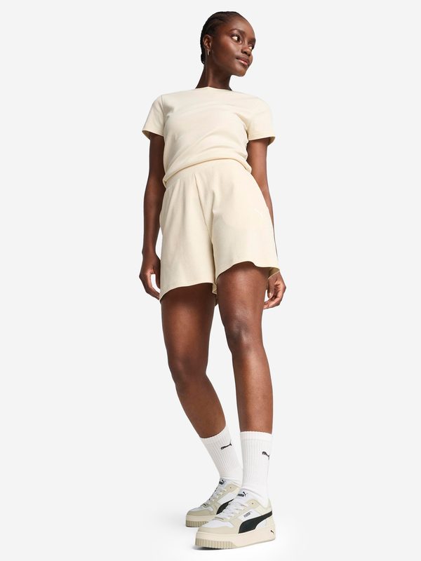 Шорты спортивные женские PUMA Ess Elevated, Бежевый 3