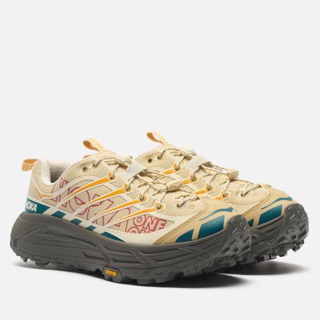 Мужские кроссовки Hoka One One Mafate Three2 Wordmark, цвет бежевый
