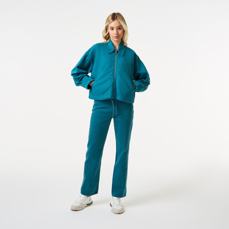 Женская джинсовая куртка Lacoste свободного кроя 4