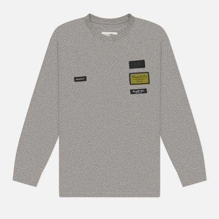 Мужской лонгслив Maison Margiela MM6 Label Patch, цвет серый