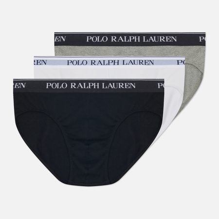 Комплект мужских трусов Polo Ralph Lauren BCI Cotton/Elastane Low Rise Brief 3-Pack, цвет комбинированный