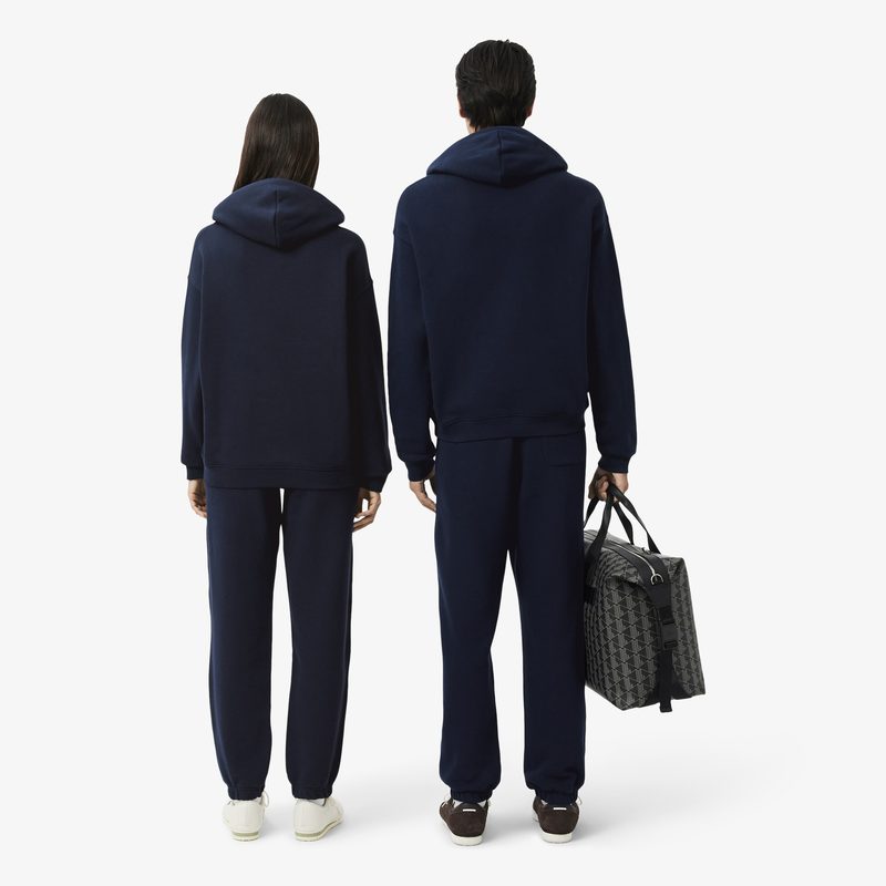 Спортивные хлопковые брюки Lacoste унисекс свободного кроя 2