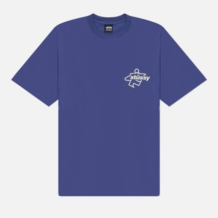 Мужская футболка Stussy Surf Size Pigment Dyed, цвет синий