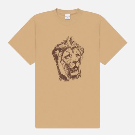 Мужская футболка NOAH Lion Head, цвет бежевый