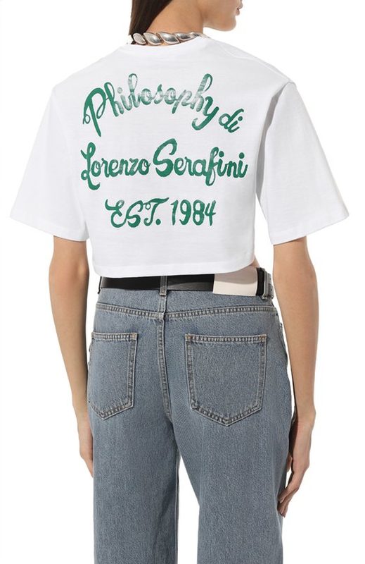 Хлопковая футболка Philosophy di Lorenzo Serafini 4
