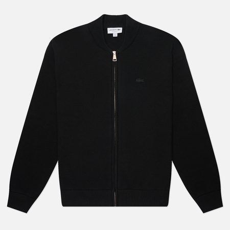 Мужской свитер Lacoste Cotton Wool Knit Bomber, цвет чёрный