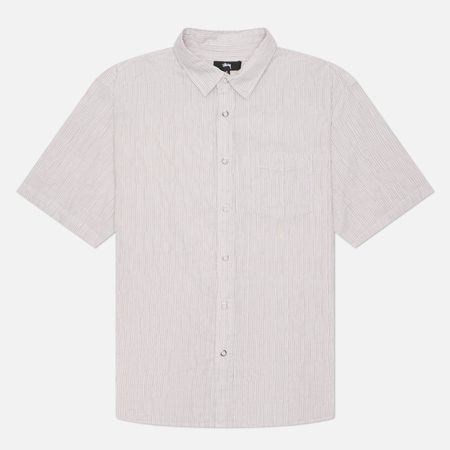Мужская рубашка Stussy Wavy Stripe, цвет белый