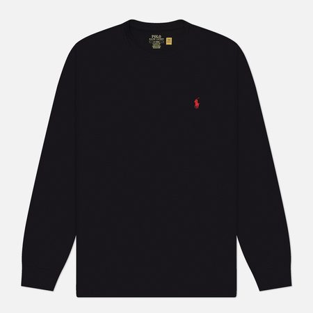 Мужской лонгслив Polo Ralph Lauren Embroidered Logo Classic Fit, цвет чёрный
