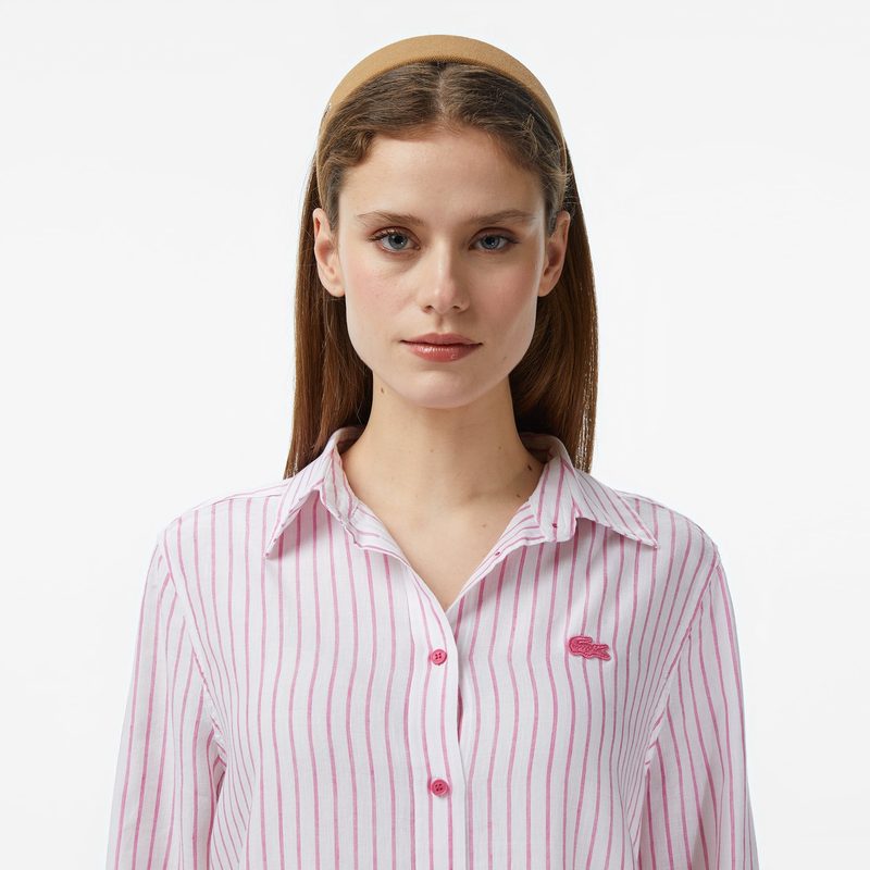 Женская рубашка Lacoste из смеси льна 3