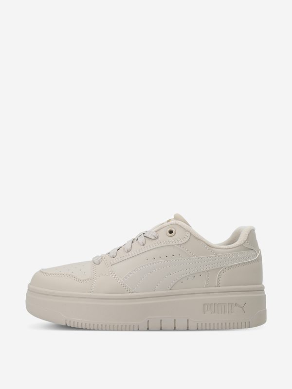 Кеды утепленные для девочек PUMA Rebound Femme Wtr, Бежевый