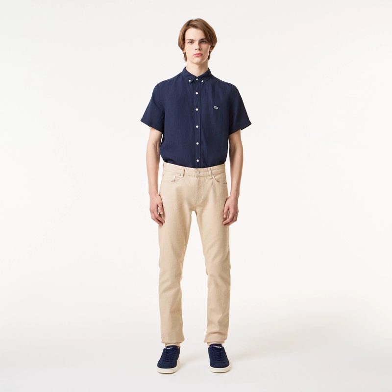 Мужские облегающие брюки-чинос Lacoste 5