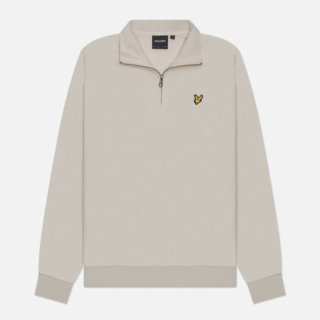 Мужская толстовка Lyle & Scott Loopback 1/4 Zip, цвет бежевый