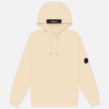 Мужская толстовка C.P. Company Diagonal Raised Fleece Lens Regular Fit Hoodie, цвет бежевый
