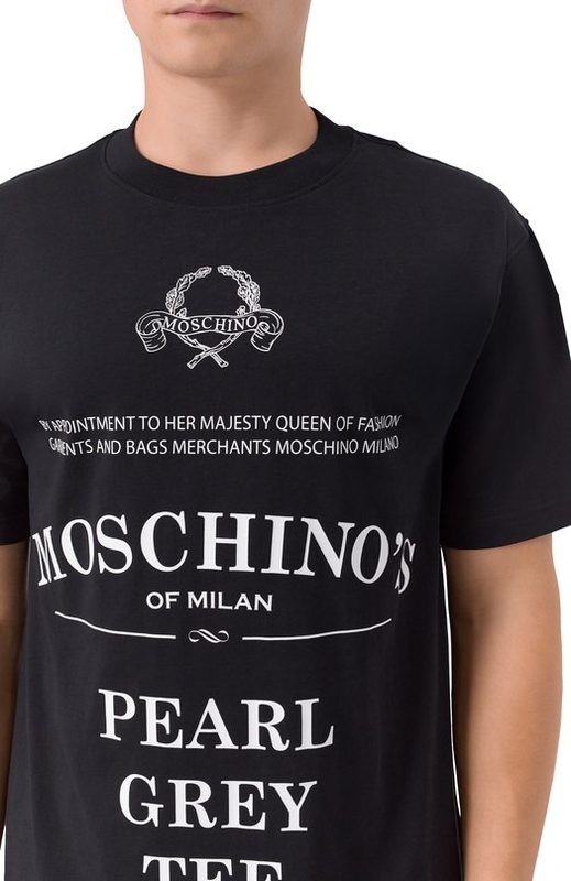 Хлопковая футболка Moschino 5