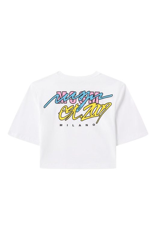 Хлопковая футболка MSGM kids 2