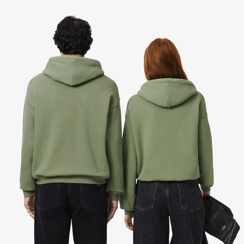 Хлопковый свитшот Lacoste унисекс свободного кроя 2