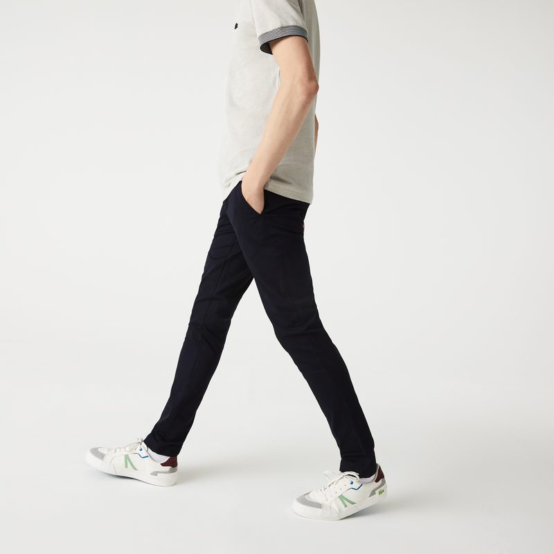 Мужские классические брюки - чинос Lacoste приталенного кроя из хлопка 3