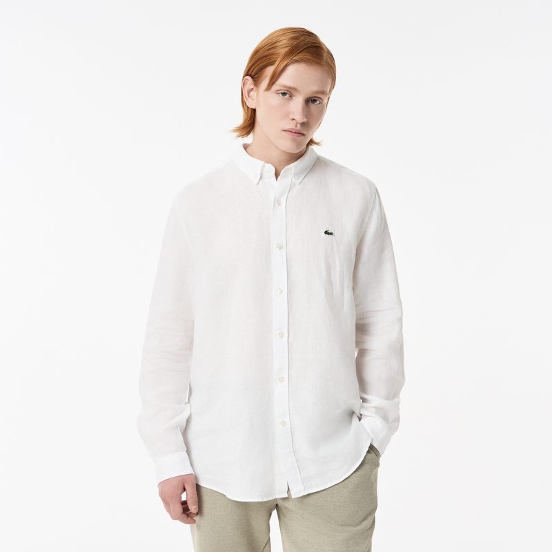 Мужская льнаная рубашка Lacoste