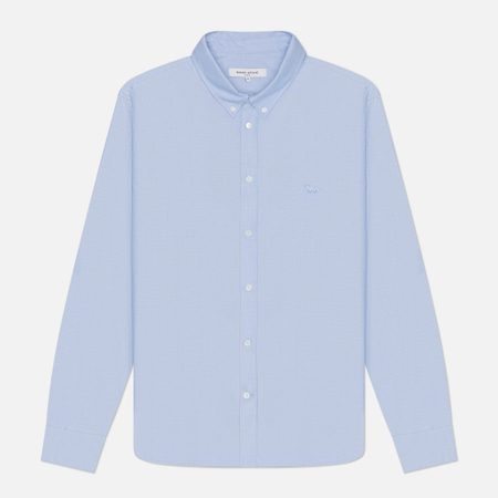 Мужская рубашка Maison Kitsune Profile Fox Casual, цвет голубой