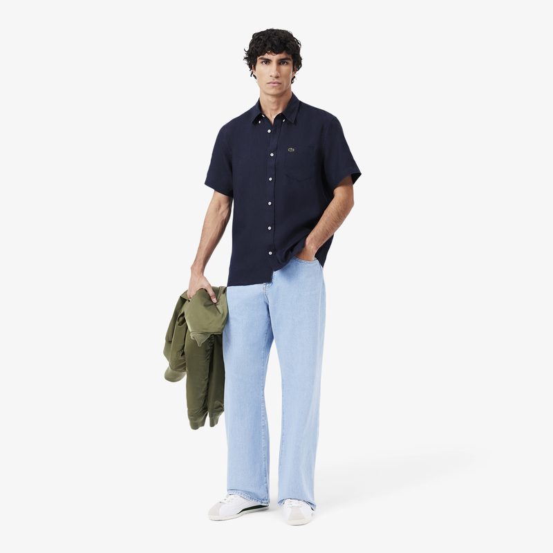 Мужская льняная рубашка Lacoste 4