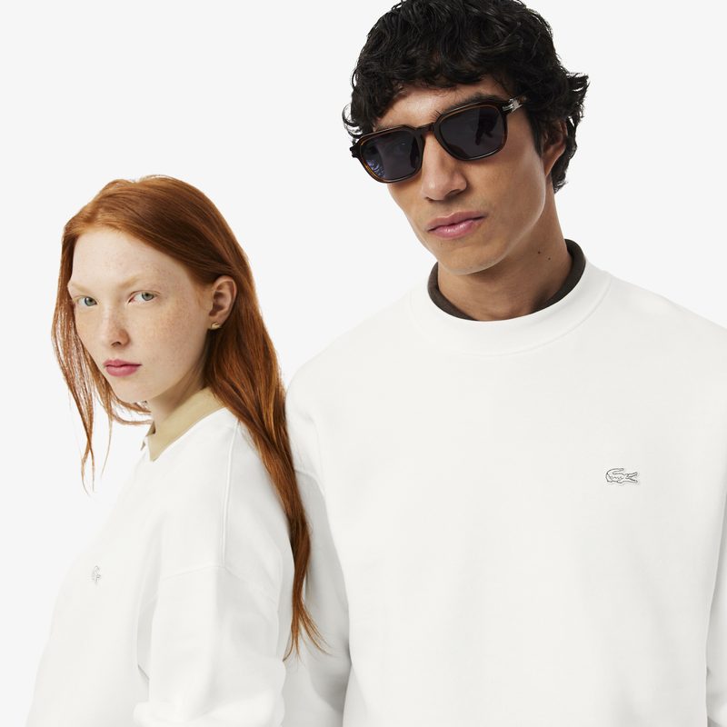 Хлопковый свитшот Lacoste свободного кроя унисекс 3