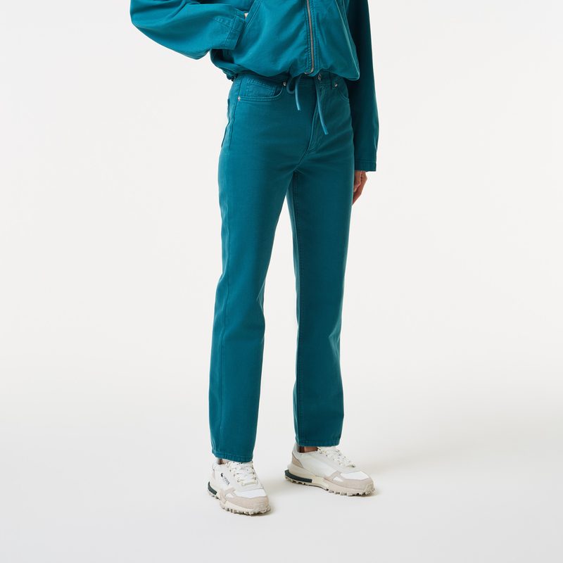 Женские прямые джинсы Lacoste из экологиески чистого хлопка 3