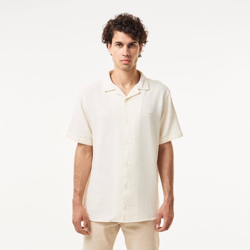 Мужская хлопковая рубашка Lacoste свободного кроя