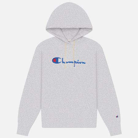 Мужская толстовка Champion Reverse Weave Pinnacle Heavyweight Brushed Fleece Interior Hoodie, цвет серый