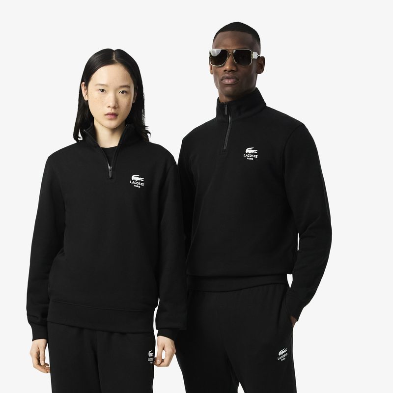 Свитшот Lacoste унисекс с застежкой-молнией с высоким воротом
