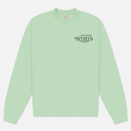 Мужская толстовка Sporty & Rich Bardot Sports Crewneck, цвет зелёный