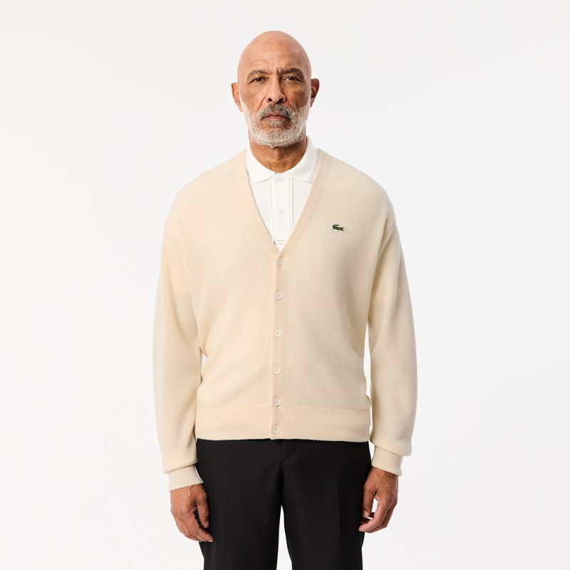 Мужской шерстяной кардиган Lacoste свободного кроя