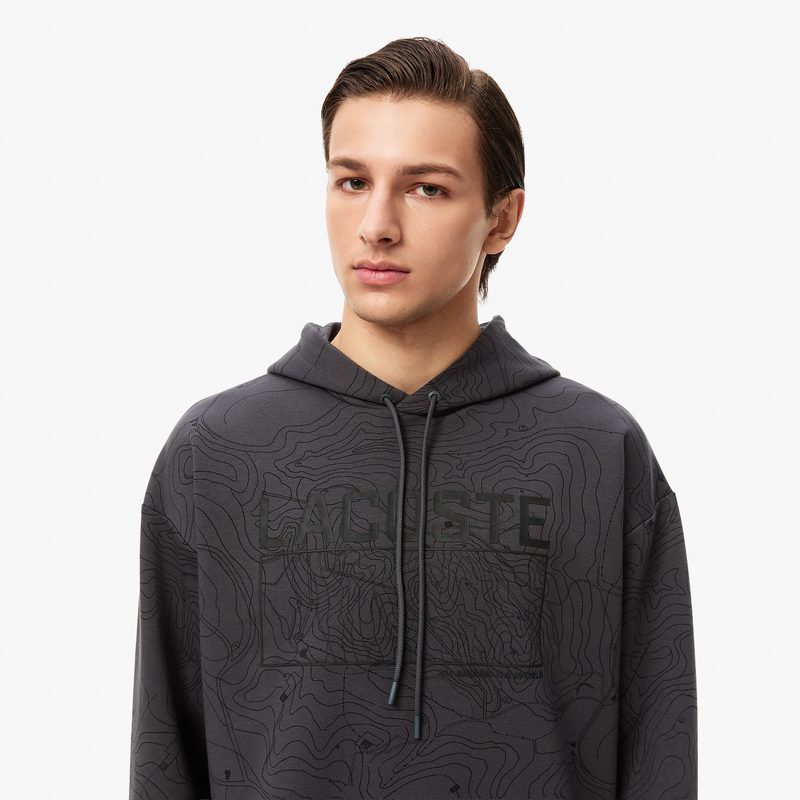 Мужской хлопковый свитшот Lacoste оверсайз 3