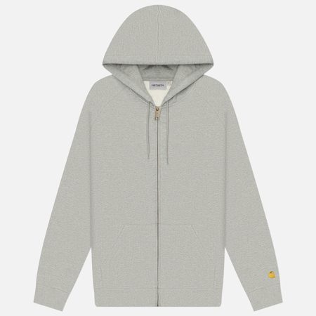 Мужская толстовка Carhartt WIP Full Zip Hooded Chase, цвет серый
