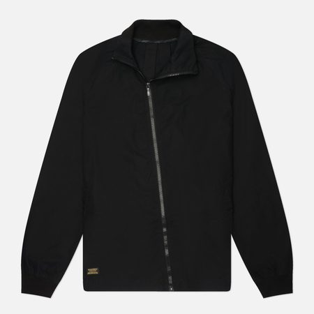 Мужская куртка ветровка maharishi Asym Woven Track Top, цвет чёрный