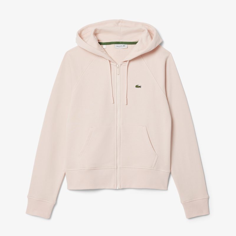 Женская флисовая толстовка Lacoste с капюшоном на молнии 5