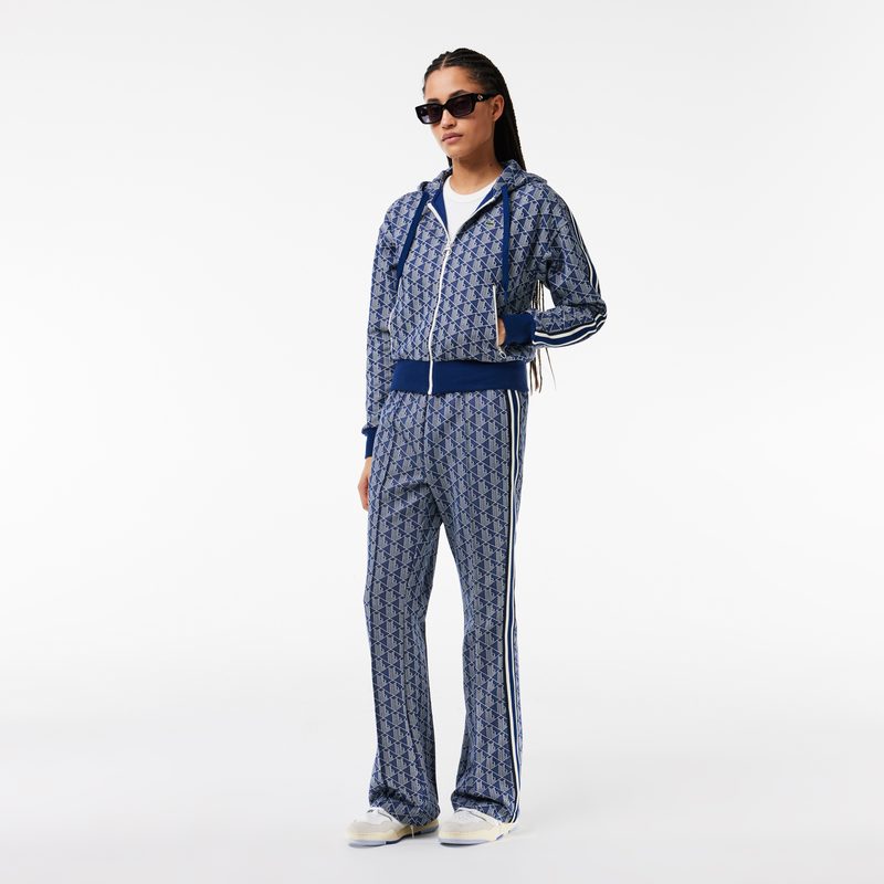 Женские расклешенные спортивные брюки Lacoste с монограммой 3