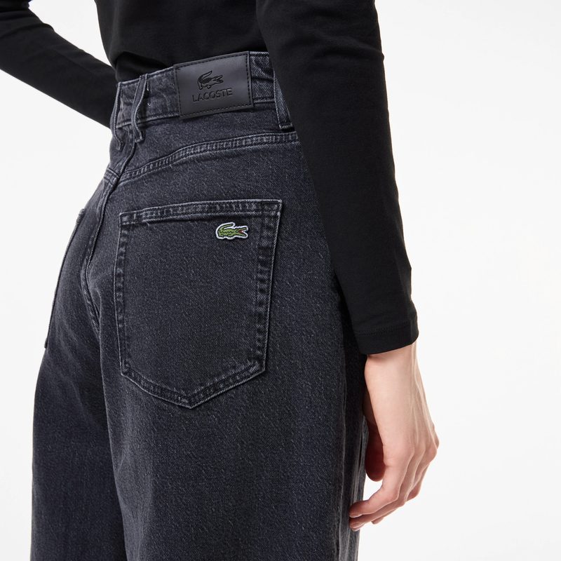 Женские прямые джинсы Lacoste с высокой талией 4