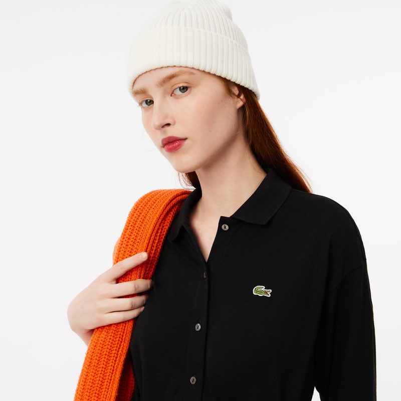 Женское платье Lacoste на пуговицах с длинным рукавом 3