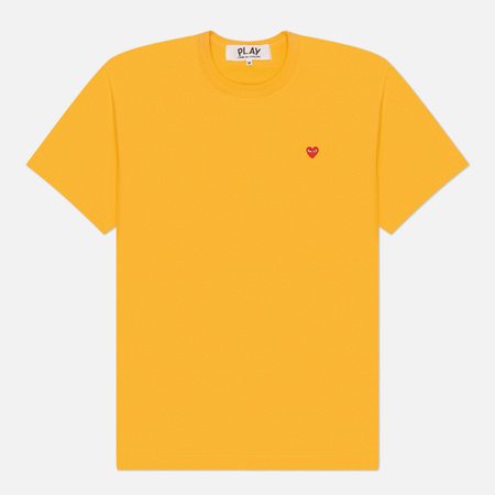 Мужская футболка Comme des Garcons Play Small Red Emblem, цвет жёлтый