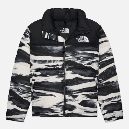 Мужской пуховик The North Face 1996 Retro Nuptse Printed, цвет чёрный