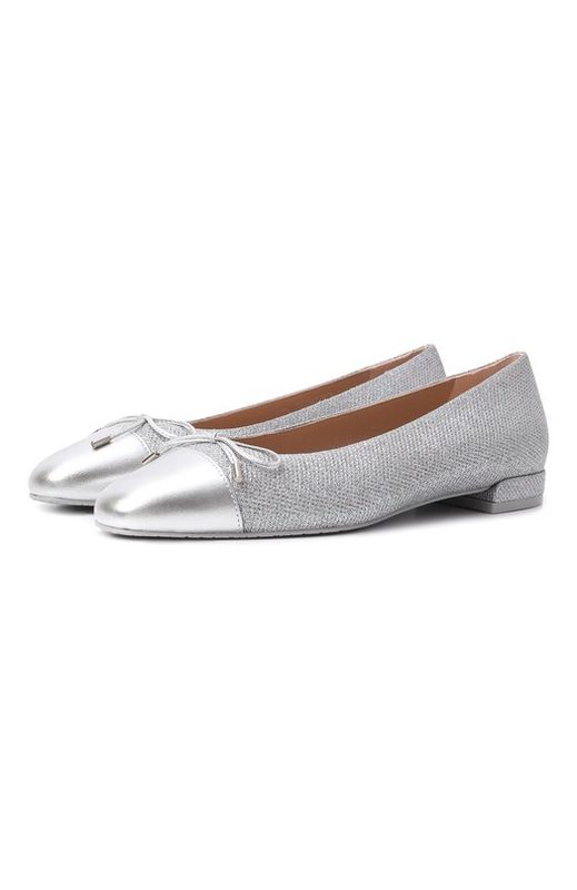 Текстильные балетки Sleek Bow Stuart Weitzman