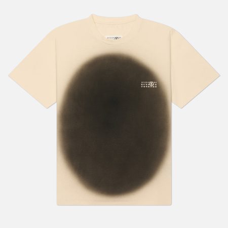 Мужская футболка Maison Margiela MM6 Large Spray Graphic, цвет бежевый