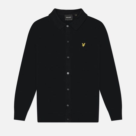 Мужской свитер Lyle & Scott Cotton Knitted, цвет чёрный