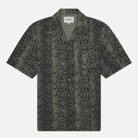 Мужская рубашка Carhartt WIP Snake Camo, цвет зелёный