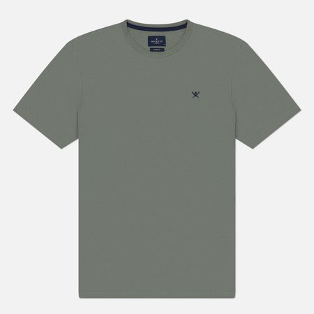 Мужская футболка Hackett Logo Cotton, цвет оливковый