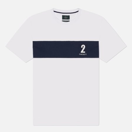 Мужская футболка Hackett Heritage Number Panel, цвет белый