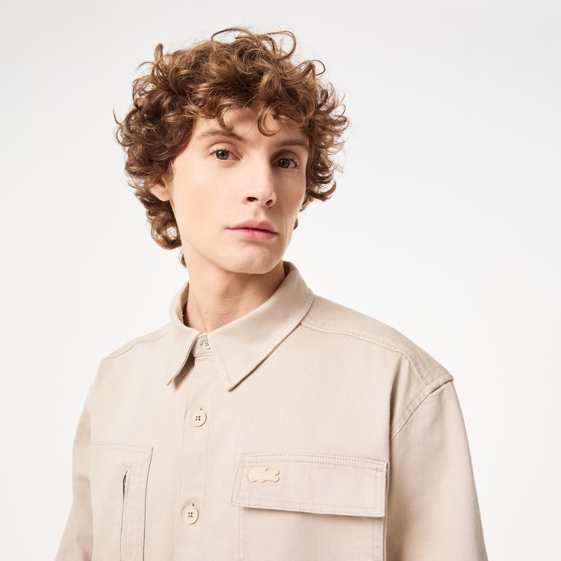 Мужская хлопковая рубашка Lacoste с карманами 3