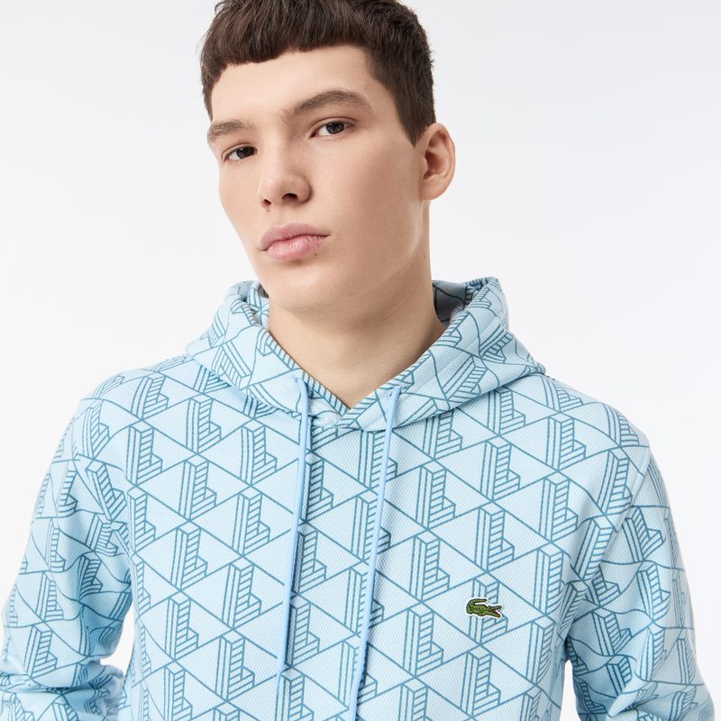 Мужская флисовая толстовка - худи Lacoste Monorgam 3